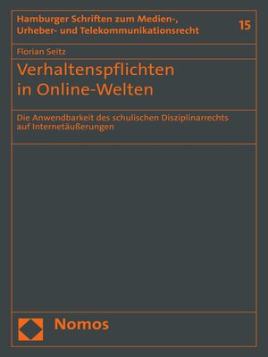 cover image of Verhaltenspflichten in Online-Welten